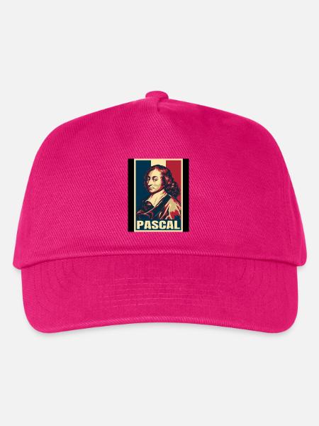 Blaise Pascal France Pop Art - Kinder Basecap - Fuchsia