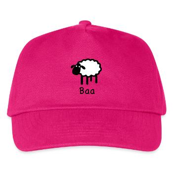 Niedliches Baa-Schaf | Pyrenäenlinien-Labor - Kinder Basecap - Fuchsia - Vorne