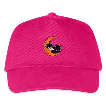 Mondschlaf Katze auf der Sichel - Kinder Basecap - Fuchsia - Vorne