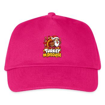 Turkey in Disguise Cartoon Christmas - Kinder Basecap - Fuchsia - Vorne
