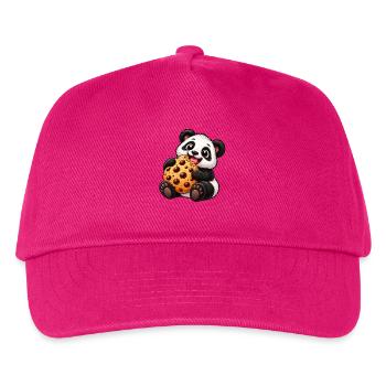 Süßer Panda mit Keksen Cartoon Motiv - Kinder Basecap - Fuchsia - Vorne