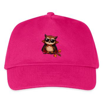 Sonnenbrillen-Eule im Cape - Kinder Basecap - Fuchsia - Vorne