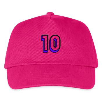 10. 10 YEARS. 10TH ANNIVERSARY. BIRTHDAY 10 YEARS. - Kids’ Baseball Cap - fuchsia - Front