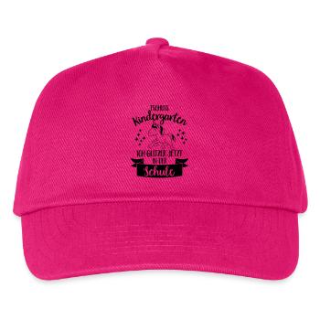 Tschüss Kindergarten, ich glitzer in der Schule - Kinder Basecap - Fuchsia - Vorne
