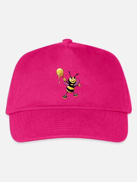 honey bee - Kinder Basecap - Fuchsia