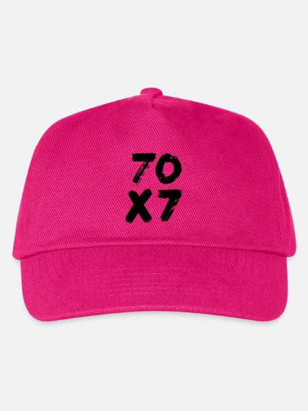70x7: Unendliche Vergebung - Matthäus-Evangelium - Kinder Basecap - Fuchsia
