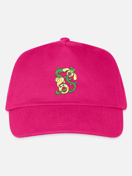 Naturgeister, grüne Knubbelringe, Creative Art - Kinder Basecap - Fuchsia