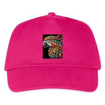 Papageien-Ara - Kinder Basecap - Fuchsia - Vorne