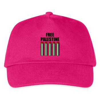 Free palestine - Kinder Basecap - Fuchsia - Vorne