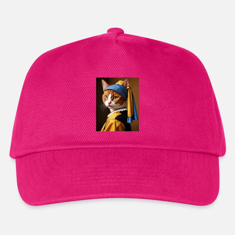 Die Katze mit dem Perlenohrgehänge - Kinder Basecap - Fuchsia