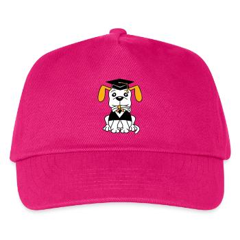 Dog School Graduation Certificate Gymnasium College Abi - Kids’ Baseball Cap - fuchsia - Front
