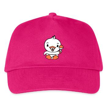 Ente Baby Kind Rassel Windel niedlich Schnuller - Kinder Basecap - Fuchsia - Vorne
