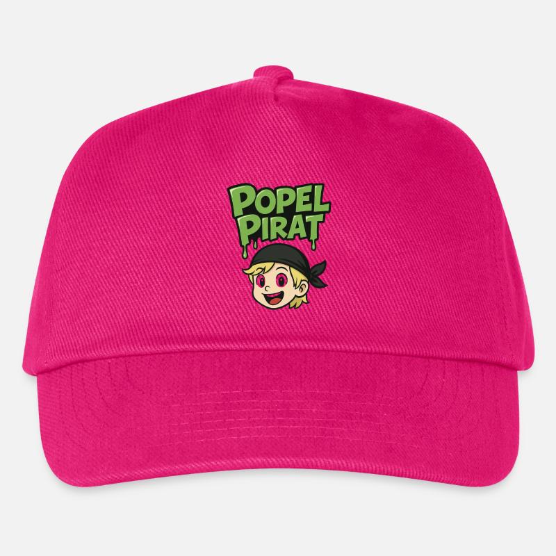 Design Popel Pirat - Kinder Basecap - Fuchsia