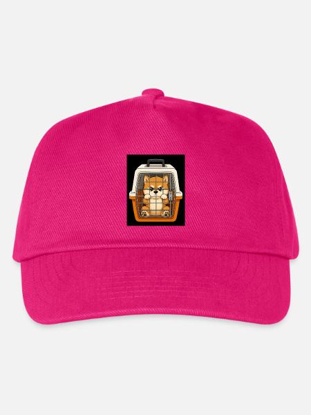 Grummelhund im Kofferbox-Design - Kinder Basecap - Fuchsia