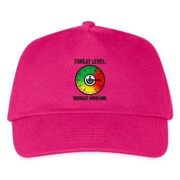 Büro-Humor – Bedrohungsstufe - Kinder Basecap - Fuchsia - Vorne