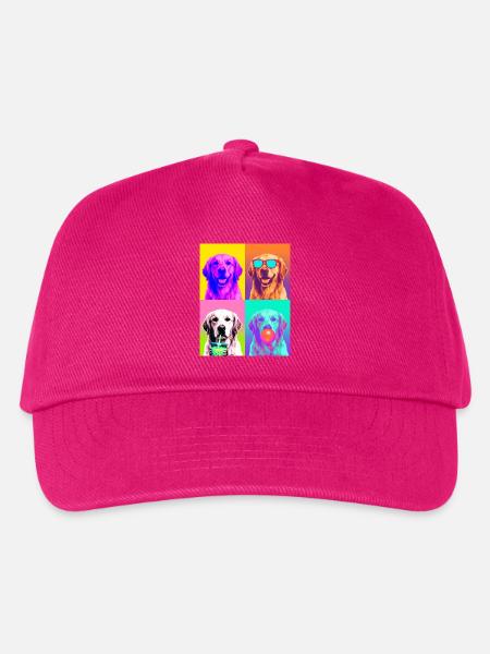 Hunde Golden Retriever Hund - Kinder Basecap - Fuchsia