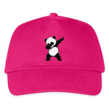 Panda Dab Pose - Kinder Basecap - Fuchsia - Vorne