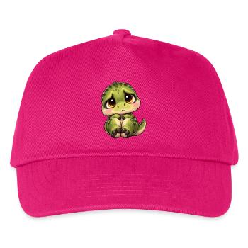 Süßer schüchterner T-Rex Cartoon Freund - Kinder Basecap - Fuchsia - Vorne