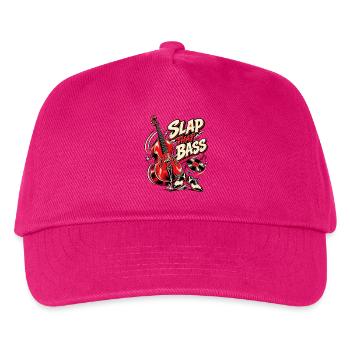 Slap That Bass – Rockabilly Kontrabass - Kinder Basecap - Fuchsia - Vorne