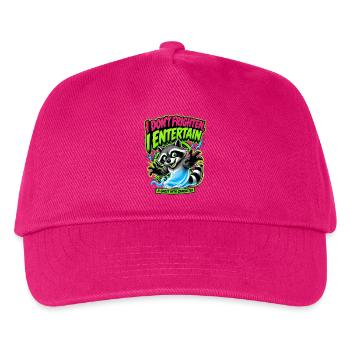 Waschbär unterhält: Geist mit Charakter - Kinder Basecap - Fuchsia - Vorne
