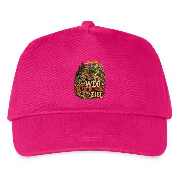 Der Weg nach oben ist das Ziel - Kinder Basecap - Fuchsia - Vorne