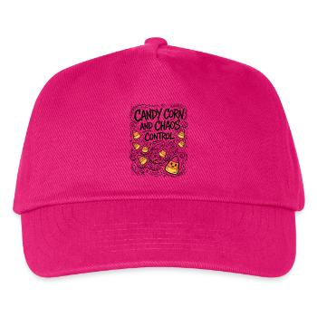 Candy Corn and Chaos Control – Halloween - Kinder Basecap - Fuchsia - Vorne