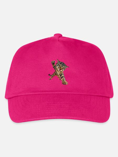 Katze - Kinder Basecap - Fuchsia