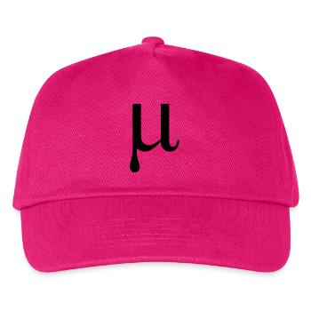 Mu griechische Alphabet Buchstaben - Kinder Basecap - Fuchsia - Vorne