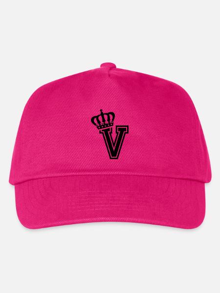Buchstabe V - Kinder Basecap - Fuchsia