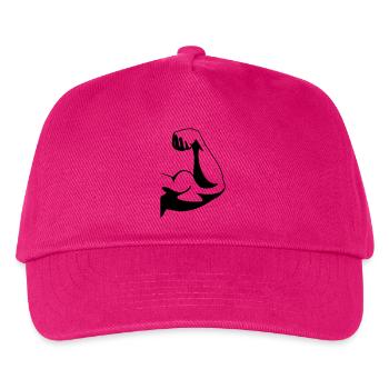 Bodybuilder Arm - Kinder Basecap - Fuchsia - Vorne
