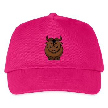 Braunbock Gesichtsdesign - Kinder Basecap - Fuchsia - Vorne