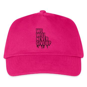 We Will Never Give Up Graffiti - Kinder Basecap - Fuchsia - Vorne