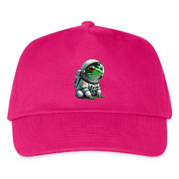 Frosch Astronaut im Weltall - Kinder Basecap - Fuchsia - Vorne