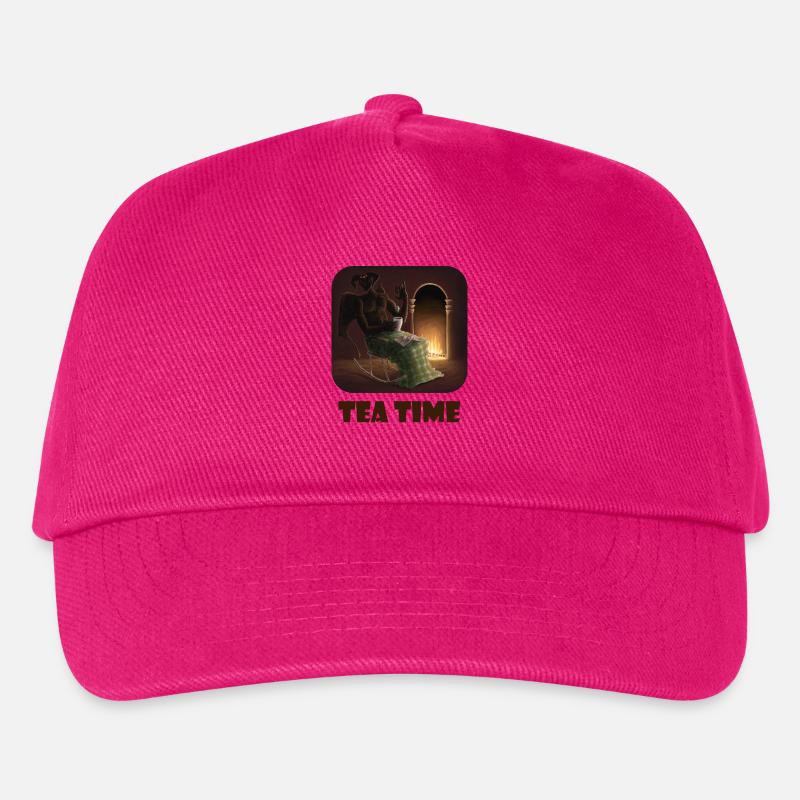 Eine wohlverdiente Teepause für diesen bekannten Dämon - Kinder Basecap - Fuchsia