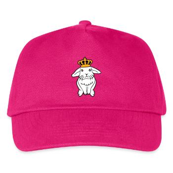 Royal Bunny Crown King Queen Prince Princess - Kids’ Baseball Cap - fuchsia - Front