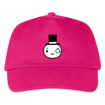 Sir Bird Top Hat Monocle Glasses Rich Mr. - Kids’ Baseball Cap - fuchsia - Front