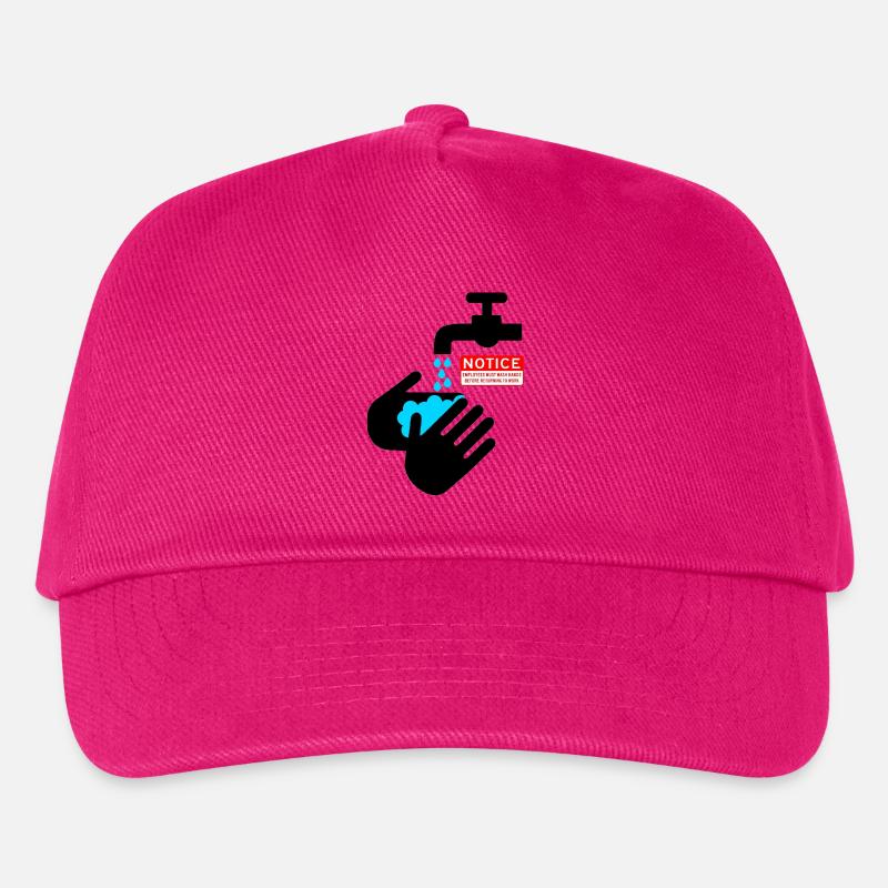 Sichere Handwäsche Illustration - Kinder Basecap - Fuchsia