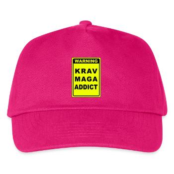 Warnung Krav Maga Süchtiger - Kinder Basecap - Fuchsia - Vorne