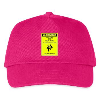 Warnung! Dieses Mädchen macht Krav Maga - Kinder Basecap - Fuchsia - Vorne