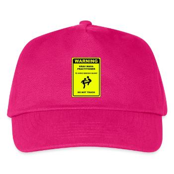 Warnung! Krav Maga Praktizierender! - Kinder Basecap - Fuchsia - Vorne