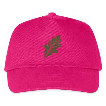 Oak Leaf / Green - Kids’ Baseball Cap - fuchsia - Front
