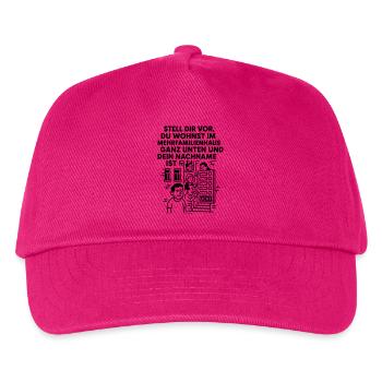 Mehrfamilienhaus Lustig Licht - Kinder Basecap - Fuchsia - Vorne