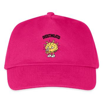 Overstimulated brain needs iced coffee - Kids’ Baseball Cap - fuchsia - Front