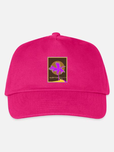 Sonnenuntergangspalme Neon Vista - Kinder Basecap - Fuchsia