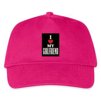 Ich liebe meine Freundin, ich liebe meine Freundin, ich liebe sie - Kinder Basecap - Fuchsia - Vorne
