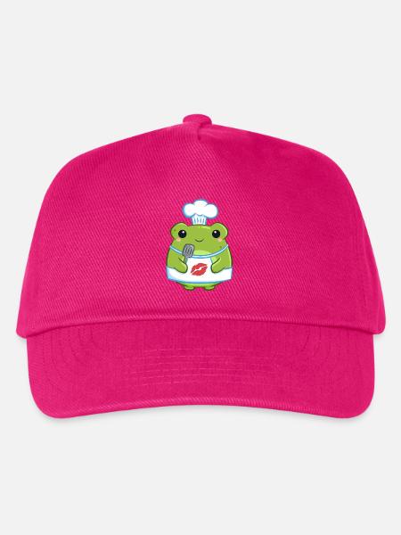 Küchenfrosch mit Kussabdruck - Kinder Basecap - Fuchsia