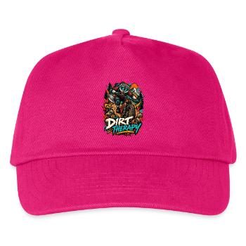  MTB-BIKE DOWNHILL-THERAPY Mountainbike Zubehör - Kinder Basecap - Fuchsia - Vorne