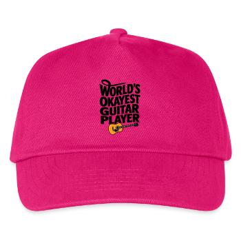 Lustiger Gitarrist, Gitarrist, Musiker, Bandkunst - Kinder Basecap - Fuchsia - Vorne