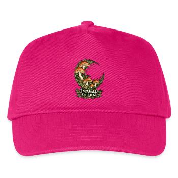 Pilzmond im Wald - Kinder Basecap - Fuchsia - Vorne