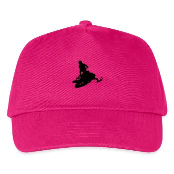 snowmobile snow cross x games racing sport - Kids’ Baseball Cap - fuchsia - Front
